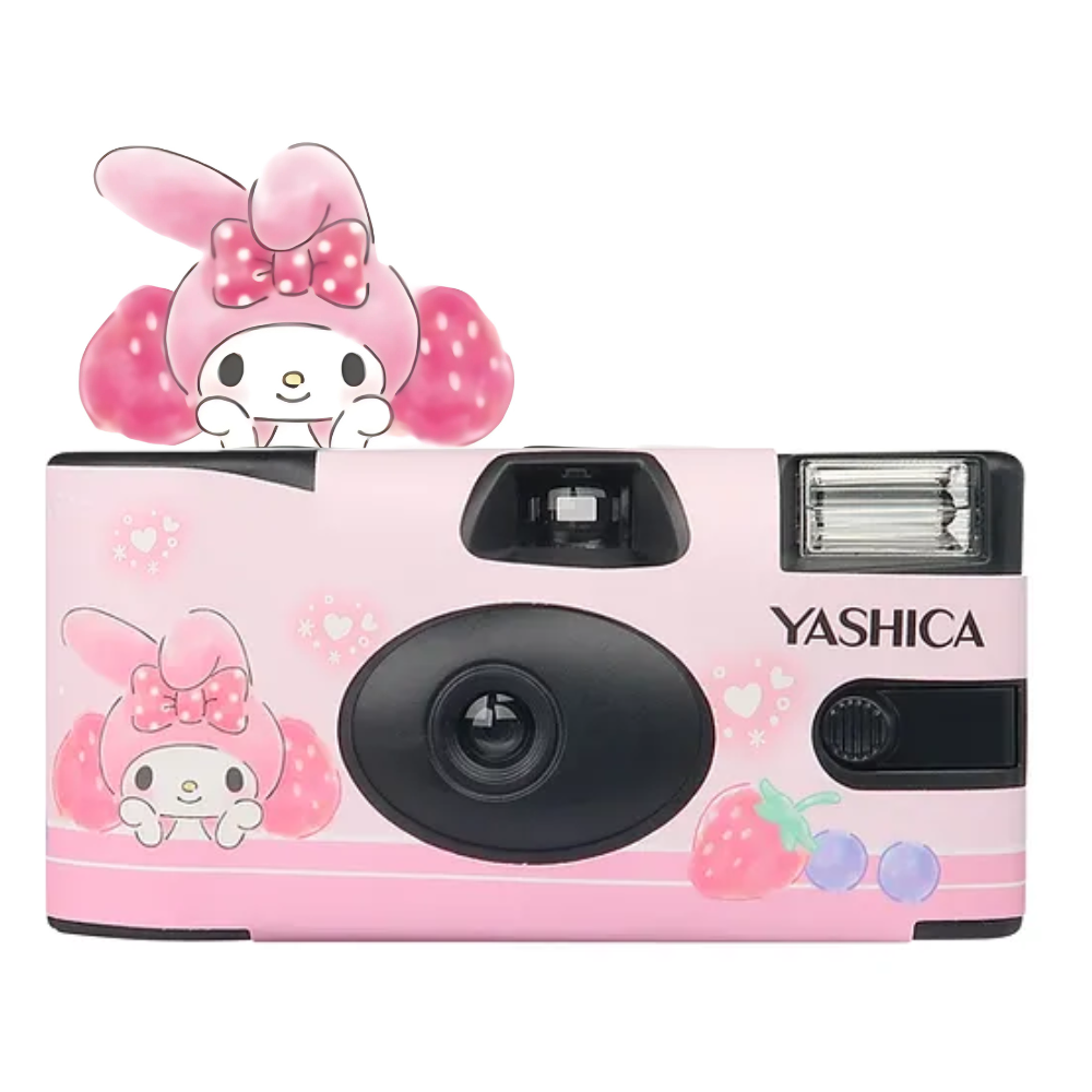 YASHICA x SANRIO Series 35mm ISO 400 F/11 Single Use Film Camera with 27 EXP Exposures for Color Prints and Photography