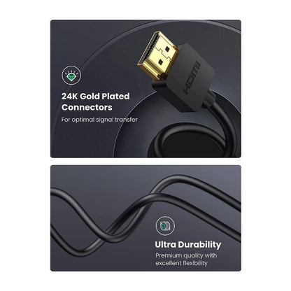 UGREEN FHD 4K 60Hz Micro 2.0 HDMI Male to HDMI 2.0 Male Gold-Plated Video Cable with 3D Vision Support (Available in 1M, 1.5M, 2M, 3M) |