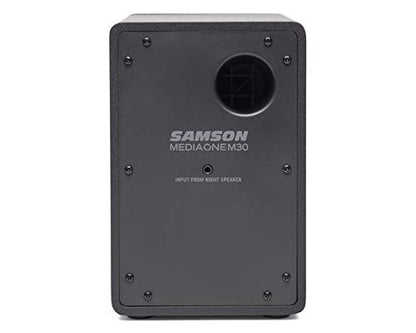 [CLEARANCE] Samson MediaOne M30 Powered Studio Monitors  Speakers 10W Power with Bass Boost Switch and 1/8" Sub and Headphone Outputs