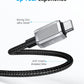 ORICO GQZ15 (1m ) USB-A to USB Type C Fast Charging Data Cable 5V/3A 15W, 480Mbps Transmission Rate, Nylon-Braided Zinc Alloy for Type C Port Devices, Smartphones, Android, Tablet