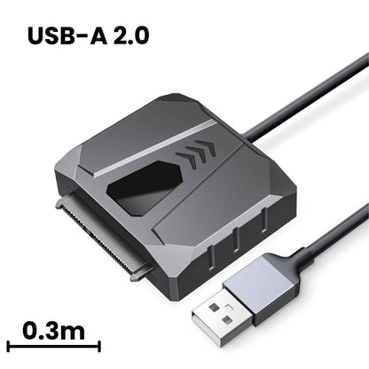 [CLEARANCE] ORICO 2.5" / 3.5" SATA SSD HDD Hard Disk Drive Adapter with Silicone Cover, USB 2.0 Output, 480Mbps Transfer Rate for PC Desktop Computer Laptop | UTS2-2AB