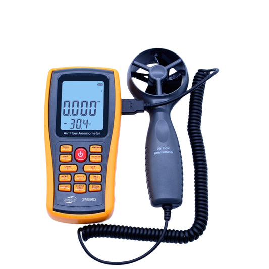 Benetech GM8902 Benetech Digital Anemometer Wind Speed Meter Air Flow Tester Measuring 0~45m/s with USB Handheld Anemometer Thermometer
