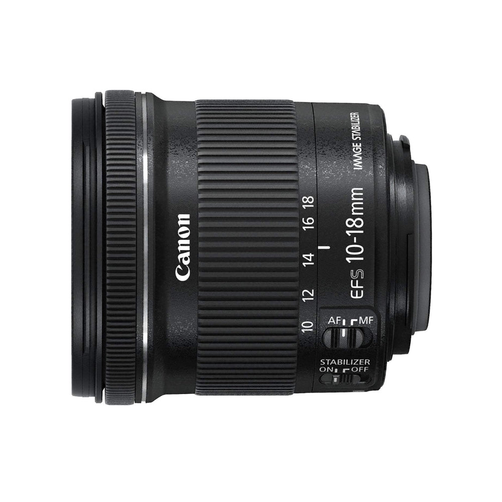 Canon EF-S 10-18mm f/4.5-5.6 IS STM Zoom Lens with APS-C Sensor Format and Wide Angle Focal Length for EF-S Mount DSLR Camera Body