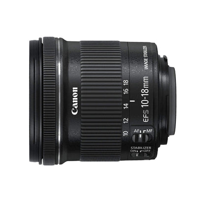 Canon EF-S 10-18mm f/4.5-5.6 IS STM Zoom Lens with APS-C Sensor Format and Wide Angle Focal Length for EF-S Mount DSLR Camera Body