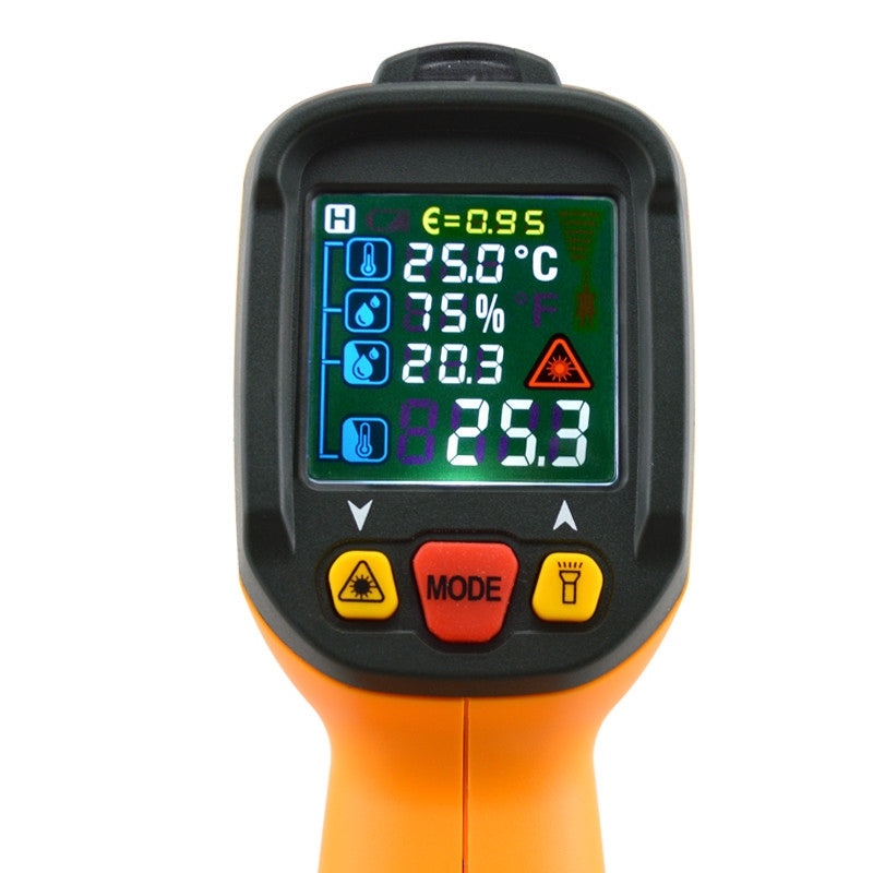 [CLEARANCE] PeakMeter PM6530D -50~800 with Humidity and Dew Point IRT K type Ambient UV Light Infrared Thermometer Gun