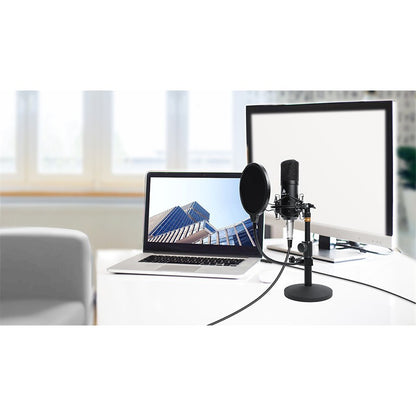Maono AU-A03T A03T Condenser Microphone Kit Podcast Mic with Boom Arm Microphone Stand