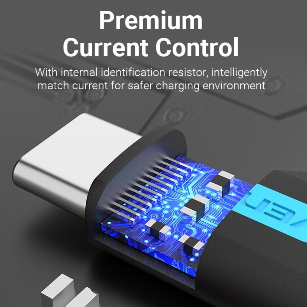 Vention USB-C Male to Micro USB-B Female Adapter with High-Speed 480Mbps Transfer Speed for Phone, Tablet, Laptops