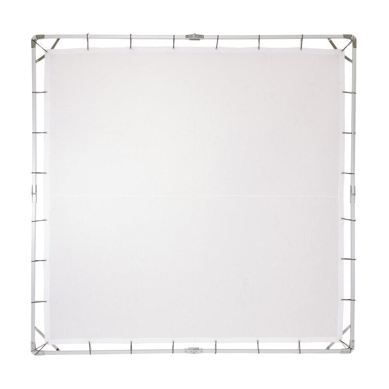 Pxel 2.4 x 2.4m Square Background Backdrop Kit with White Silk Diffuser, Stainless Steel Frame and Elastic Ball Bungee Cords for Photography, Videography and Vlogging | BG-FM2424 | JG Superstore