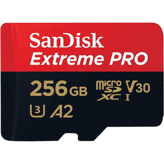 Sandisk Extreme Pro Micro SD Card 256GB UHS-I SDXC Class 10, 200mb/s and 140mb/s Read and Write Speed A2 with Adapter | Model - SDSQXCD-256G-GN6MA