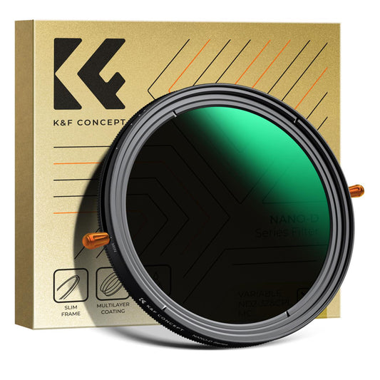 K&F Concept ND & PL Filter (1-5 Stops) 2-In-1 Neutral Density + Circular Polarizer Nano-D Optical Glass Lens Filter with Waterproof & Scratchproof Protective Coating and Putter Frame for DSLRs and Mirrorless Cameras (Available in Sizes)