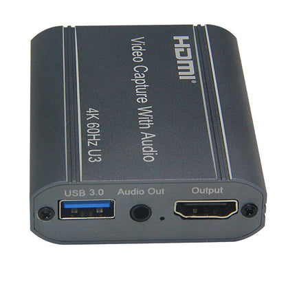 ArgoX HDMI to USB3.0 Video Capture with Loop, 4K 60Hz, USB3.0 to Micro USB Cable, 3.5mm Stereo Output, Support 18Gbps and TMDS Clock, Deep Color, AWG26 HDMI Supported, Support Uncompressed YUY2, VLC/ OBS/Amcap | HDVC12