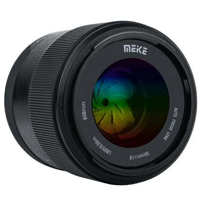 [CLEARANCE] Meike 55mm Pro f/1.8 STM Standard Portrait Prime Lens Full Frame Sony E Mount Auto / Manual Focus for Sony A Series Mirrorless Cameras