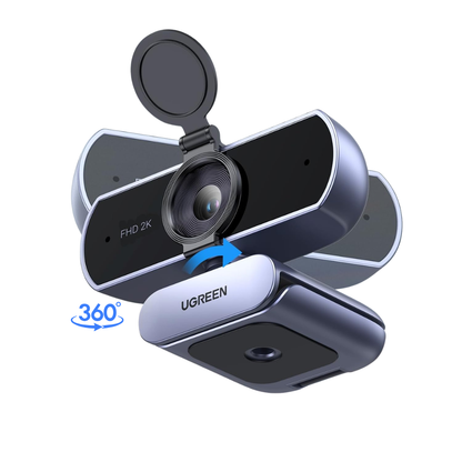 UGREEN 2K USB Webcam w/ Removable Privacy Cover