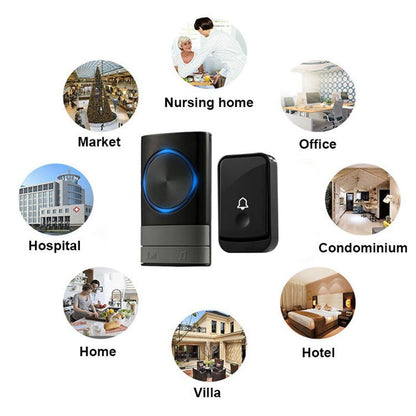 DAYTECH DB27 Smart Wireless Doorbell Plug and Play AC 110V-220V Water-Resistant 260m Long Range Door Bell Buzzer with Adjustable Volume, 45 Chimes and Tune for Home Office Indoor and Outdoor Installation
