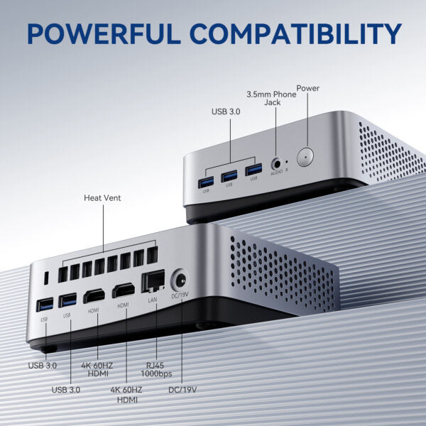 LeaderHub LP5C Mini PC w/ Intel Core i5-12450HX 16GB DDR4 512GB SSD Dual 4K 60Hz HDMI