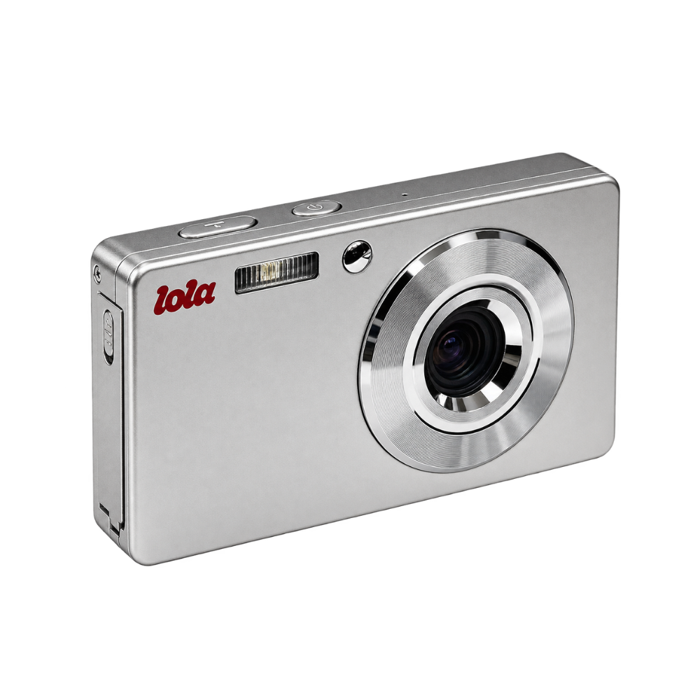LOLA Retro Digital Compact Camera 8MP CMOS 4K 20X Zoom 2.8" IPS Display 20 Filters Built-In Flash