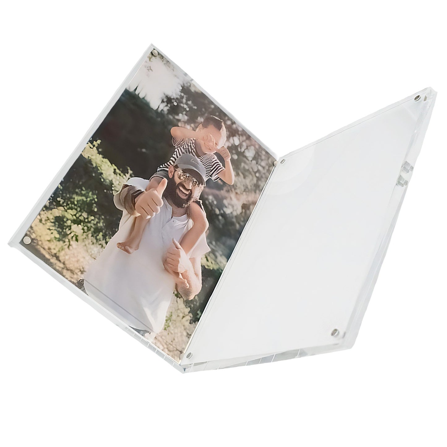 Pikxi A4 Clear Acrylic Magnetic Photo Frame 8.3x11.7 Inch, Double-Sided Picture Frame