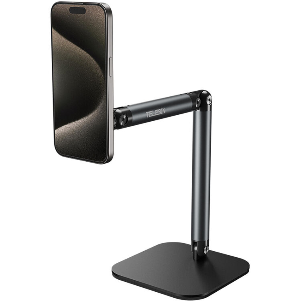 TELESIN Desktop MagSafe Smartphone Stand with Articulating Arm and Anti Slip Base