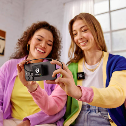 RODE WIRELESS ME 2 Person TX + TX + RX Omnidirectiol Condenser Lavalier Microphone USB Type-C Dual Channel with 2.4Ghz Max 100m Range, Gaissist Technology, 7Hrs Battery Life for Interviews, Vlog and Reporting