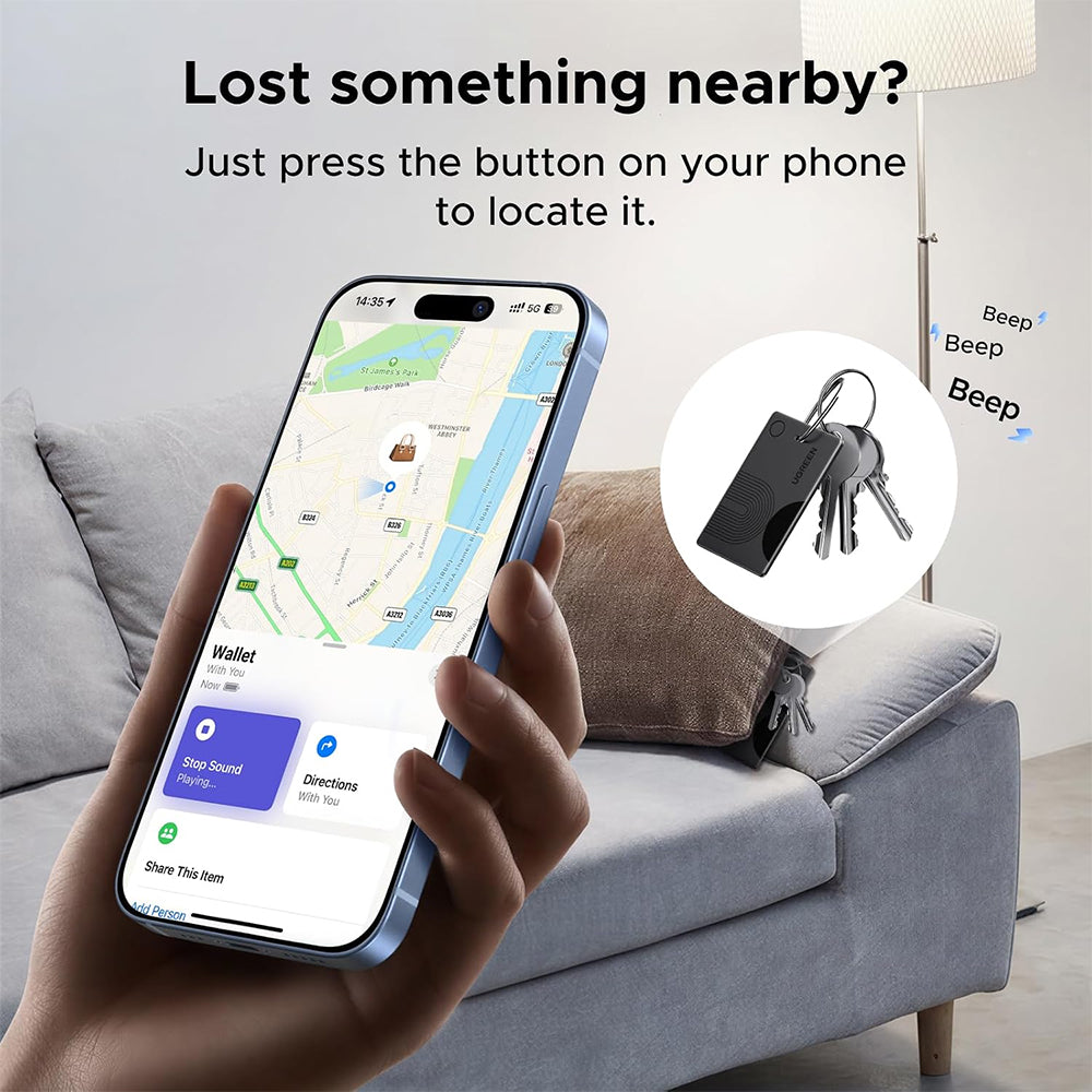 UGREEN Finder Slim 2 1-Pack | 2-Pack Smart Finder Locator with Apple Find My App Support