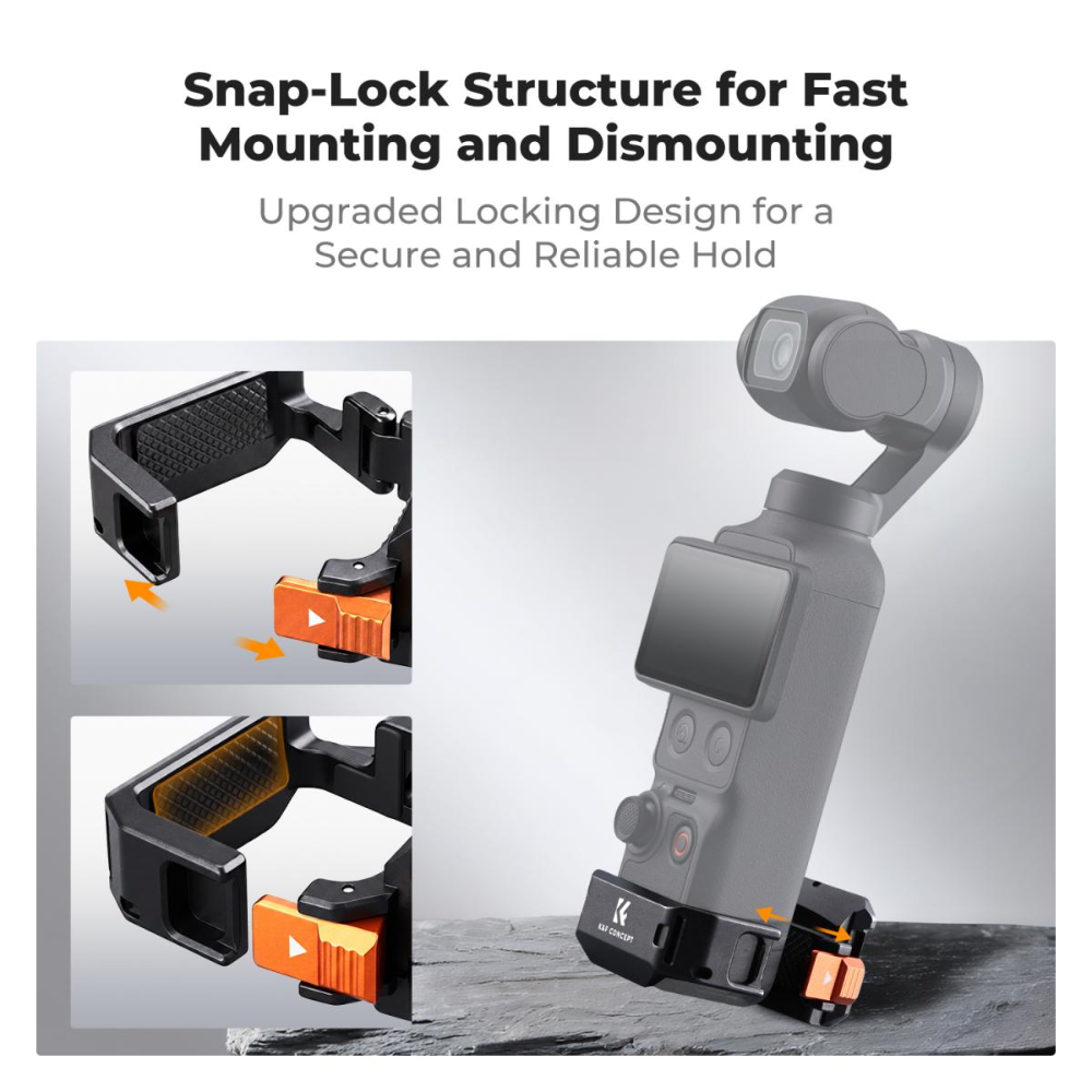 K&F Concept Multifunctional Aluminum Alloy Extension Mount for DJI Osmo Pocket 4/3