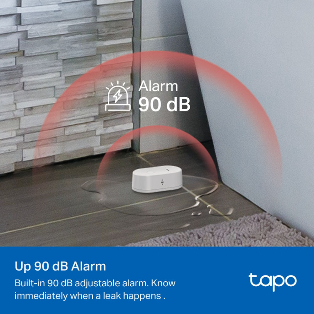 TP-Link Tapo T300 Smart Water Leak Sensor IP67 Waterproof, Mobile App Alerts, 90dB Hub Alarm Triggers and TAPO Hub Support