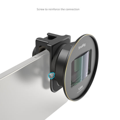 SmallRig Smartphone 1.55x Amorphic Lens (T-mount) for 2.76:1 Widescreen Aspect Ratio & Cinematic Dreamy Amorphic Glare Effects - Compatible with iPhone 11-15, Samsung Galaxy S21-S22, Huawei Mate 40-60, Xiaomi 12-13 | 3578B