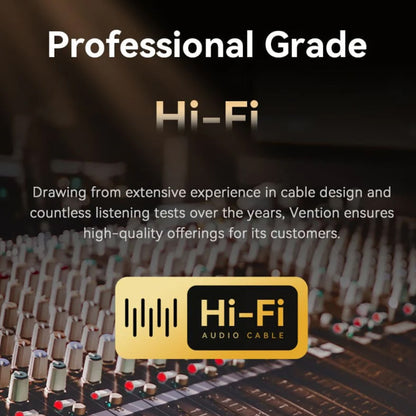 Vention Dual Ba Plug Cotton Braided Professiol Speaker Cable (Hi-Fi) with Male to Male Gold Plated Connectors and Triple Interl Shielding for Audio Equipment and Sound Systems Receivers Amplifiers Loudspeakers and more