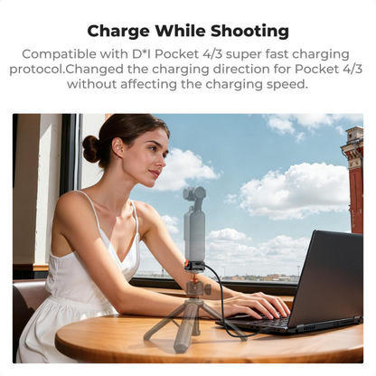 K&F Concept Type-C Charging Mount Adapter for DJI Osmo Pocket 4/3