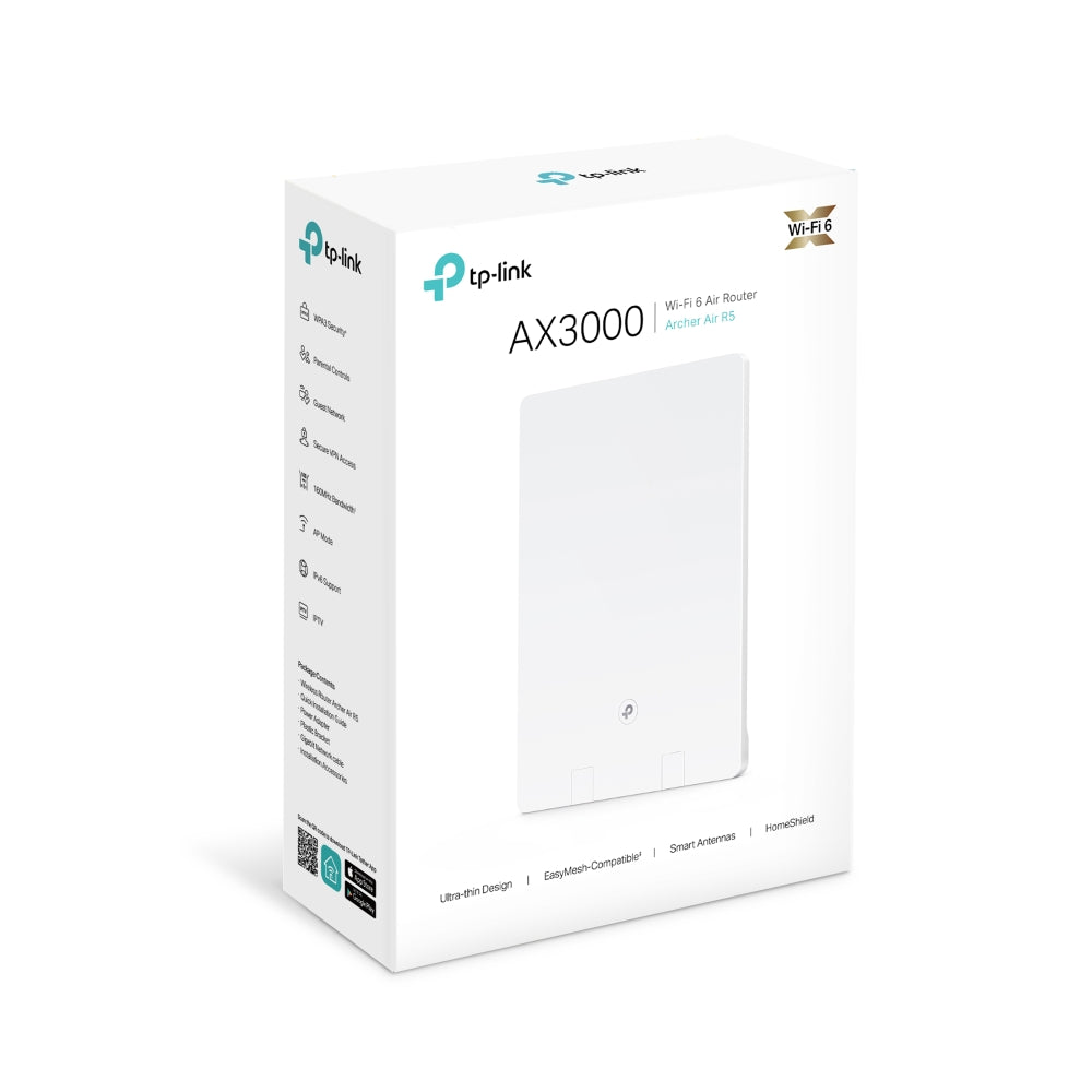 TP-Link Archer Air R5 AX3000 Wi-Fi 6 Dual Band Wireless Wall TP-Link Archer Air R5 AX3000 Wi-Fi 6 Dual Band Wireless Wall