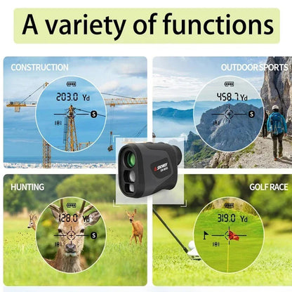 Sndway SW-M1000 Golf Telescope 1000M Water Resistant Laser Rangefinder Long Distance 750mAh Type-C with High-Precision Flag Pole Locking Vibration Function, Slope Mode Continuous Scan