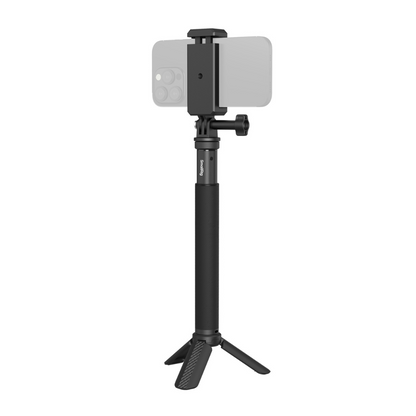 SmallRig Extendable Selfie Stick with Mini Tripod Leg & Phone Mount for Action Cameras & Smartphones, Up to 37.4" Max Height, Portable Aluminum Pole for GoPro, Insta360, DJI Action