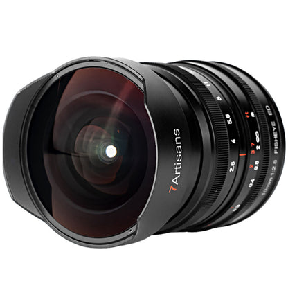 7Artisans 10mm F/2.8 Full Frame Format Sony E Mount Ultra Wide Angle Fisheye Prime Lens MF Manual Focus Large Aperture for Mirrorless Cameras