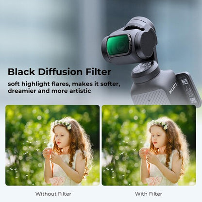 K&F Concept Nano-X Series Optical Glass Lens Filter for DJI Osmo Pocket 3 Camera CPL Circular Polarizer / UV Ultraviolet / 1/4" Black Mist Diffusion Filters with Quick Swap Magnetic Aluminum Frame & Multi-Layer Protection Coating | JG Supersto
