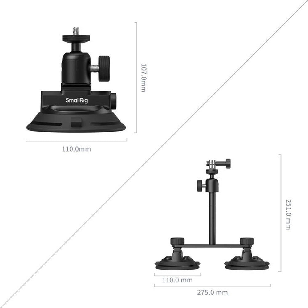SmallRig Vehicle Suction Cup Support Kit for Action Cameras