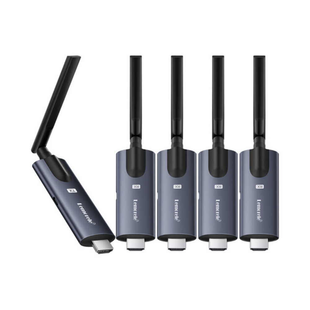 LEMORELE R1000 R1010 R1030 R1040 TX + RX Wireless HDMI Video Transmission System Kit USB-C WIFI 5GHz 1080p @ 60Hz Max 200m Range