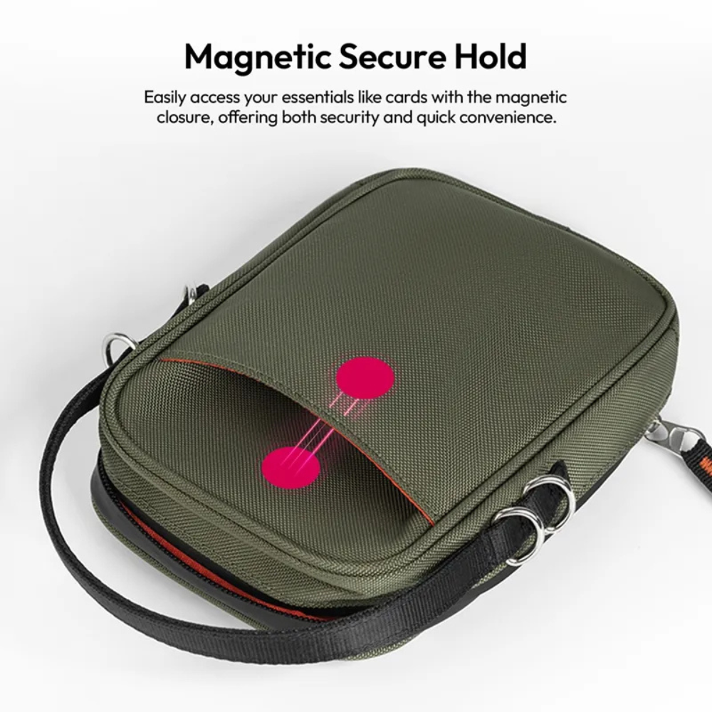 Ulanzi NC02 U Mini Phone Pouch with Portable Wide Opening, Removable Shoulder Strap, Multiple Pockets, Dual-Layer Front Drawstring Design for Smartphone, Power Banks & Other Daily Essentials | B164