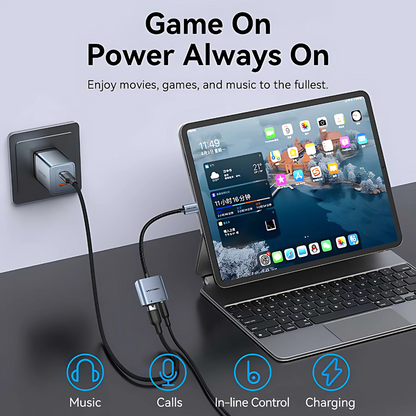 Vention USB-C Male to 3.5mm Female Hi-Fi Audio Adapter with 60W PD Fast Charging Port for iPhone 15/16, Samsung Galaxy S25/S24/S23/S22/S21, iPad Air/Pro/Mini, MacBook Air/Pro, Other Mobile Phones to Wired Earphones, Headphones & Speakers