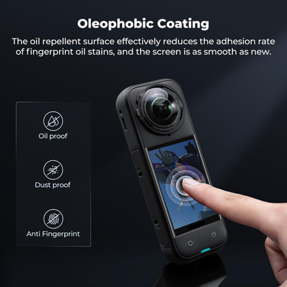 K&F Concept 3-Pack Tempered Glass Screen Protector for Insta360 X5/X4