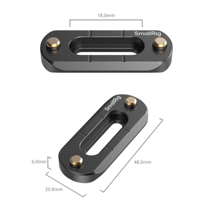 SmallRig 48mm Mini QR Quick Release Low-Profile NATO Rail with 1/4"-20 Screws and Safety Pins for Camera Accessories 2172