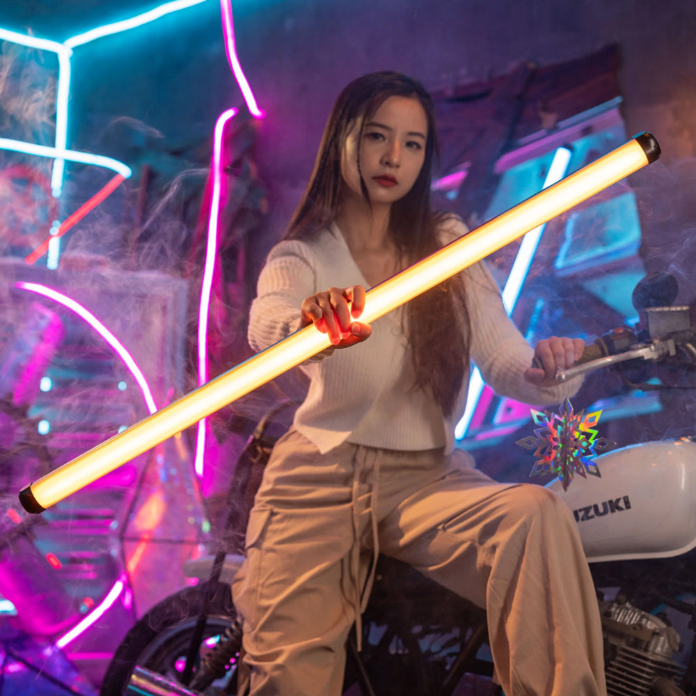 Viltrox K90 30W RGB Magnetic Handheld 38" Dual LED Light Stick Kit 2.4GHz Wireless, 2500K~8500K CCT Range, 3300mAh Battery with 26 Light Effect Presets, Onboard / App / Remote Controls for Studio and Lighting Equipment
