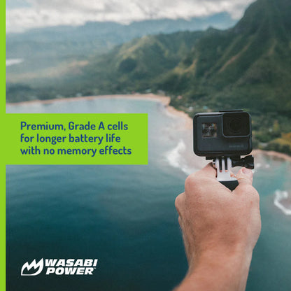 Wasabi Power Battery for GoPro HERO8 and Triple Charger Compatible with HERO8 BLACK, HERO7 BLACK, HERO6, HERO5