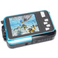 AGFAPHOTO Realishot (WP8000) 24MP Waterproof Digital Camera with CMOS Sensor, 2.7K Video, 16x Zoom, Dual 1.8" Front / 2.7" Rear Screen, 3m / 10Ft Max Depth Resistance Max 128GB Memory Storage Support for Underwater Photo Video | Blue, Red