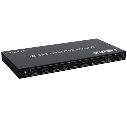 ArgoX 8-Out 2-In 4K HDMI Switcher/Splitter Multi-Screen Display Control Box with 3D Video Support for Televisions, Screen Displays, Monitors, Computers & Laptops