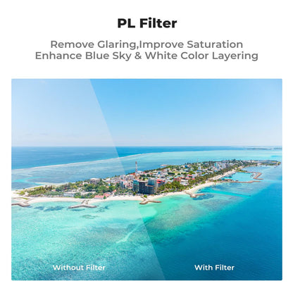 K&F Concept no-X (6 Pack) UV + PL + ND8 16 32 64 DJI AVATA 2 Drone Ultraviolet | Polarizing | Neutral Density Lens Filter Kit Set 8K Ultra HD with Sp Fit Design, Gimbal Safe and AGC Optic Glass