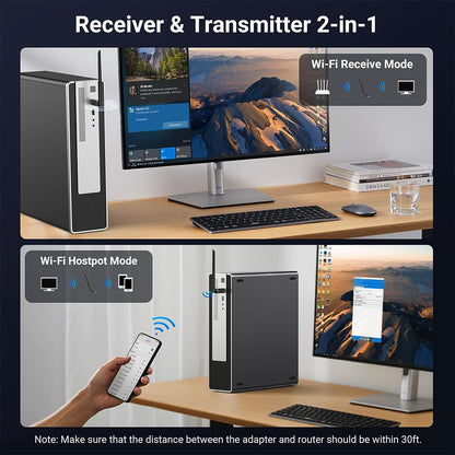 UGREEN AX900 Wi-Fi 6 USB Wireless Adapter with Dual-Band 2.4GHz/5GHz, 6dBi Antenna & Built-In Driver