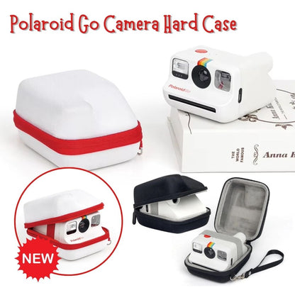 [CLEARANCE] Pikxi Portable Hard Case Camera Storage Bag with Strap, Double Zipper for Polaroid Go Instant Mini Camera - Black