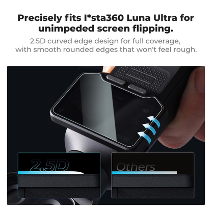 K&F Concept 2 Screen Protector for Insta360 Luna Ultra, 9H Tempered Glass, 0.33mm Ultra-Thin