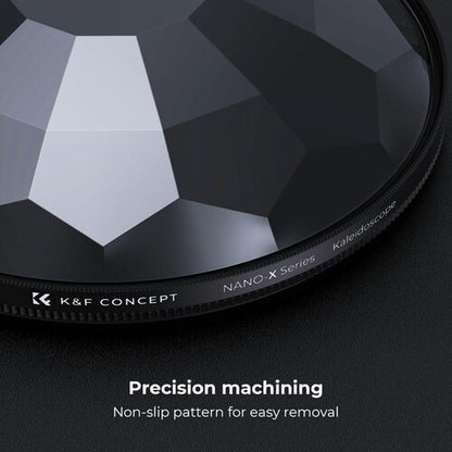 K&F Concept Nano-B Series Kaleidoscope K9 Special Effects Optical Glass Filter for Camera Lens with 3pcs Microfiber Cleaning Cloths for Photography - 82mm