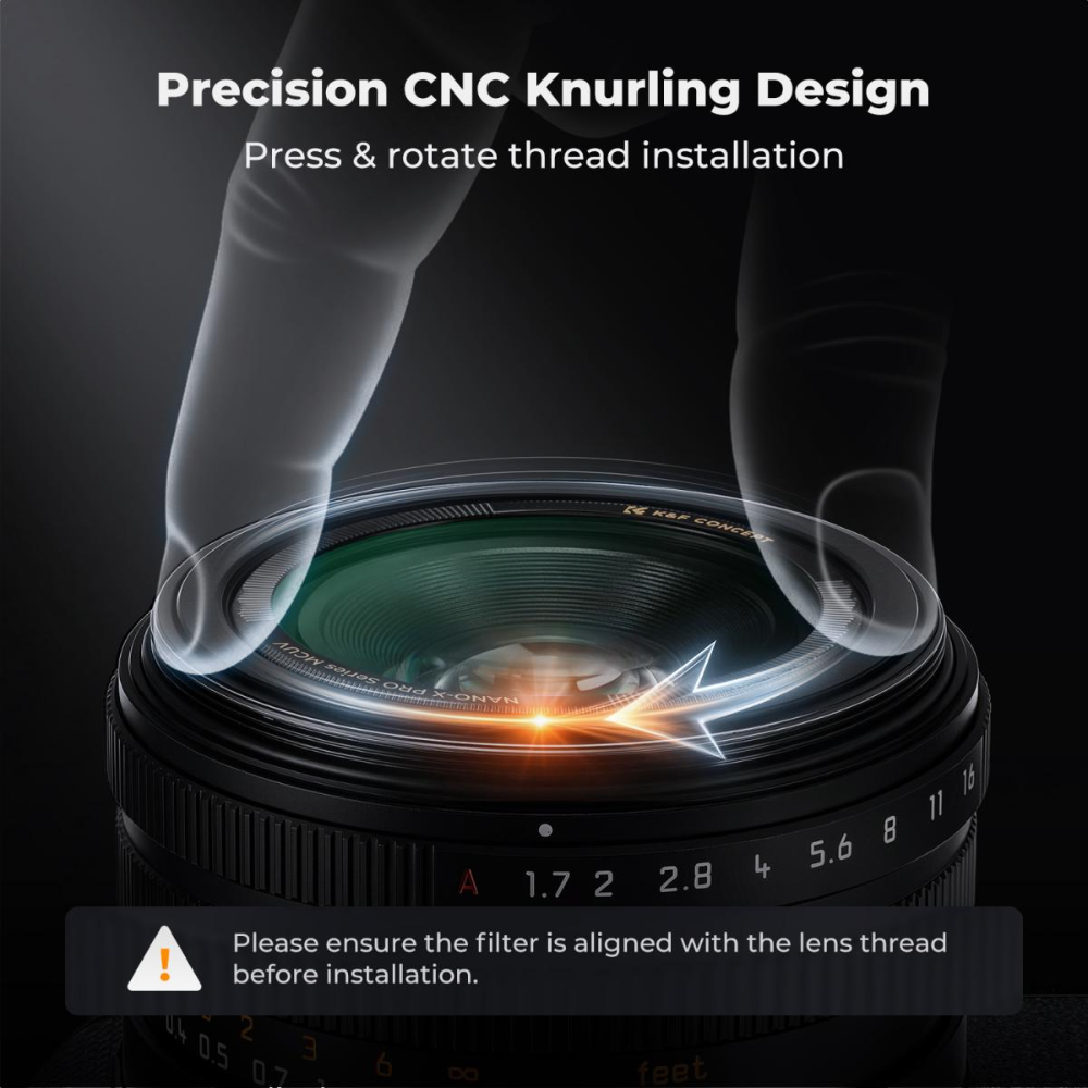 K&F Concept Nano-Xcel Pro MCUV Ultra HD Low Reflection Filter for Leica Q3 43, Q3 28, Q3 and Q2